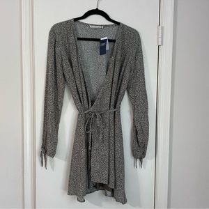 Olive green wrap dress